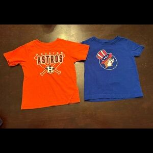 Texas MLB Houston Astros & Patriotic Buc-ees Short Sleeve Cotton Tees Tshirts